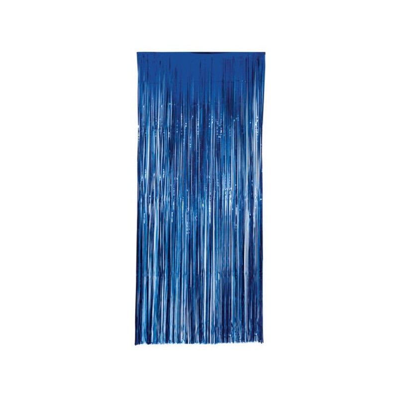 Cortina azul metalizada 1x240 cm