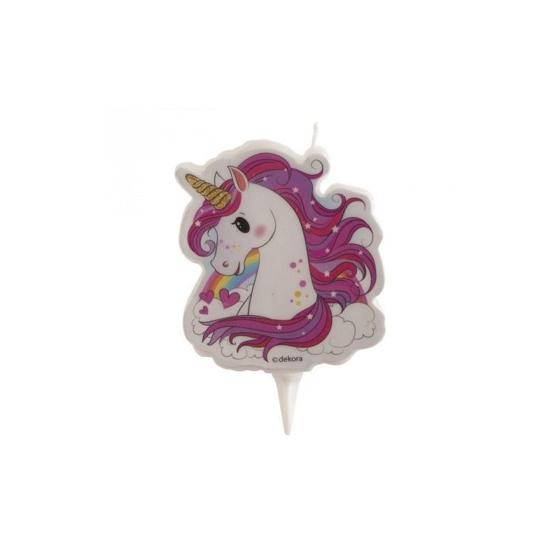 Vela cumpleaños Unicornio rosa
