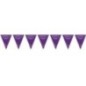 Bandera triangular morada plastico 25 metros 20x30 cm
