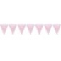 Banderin triangular rosa bebe 25 mt 20x30 cm