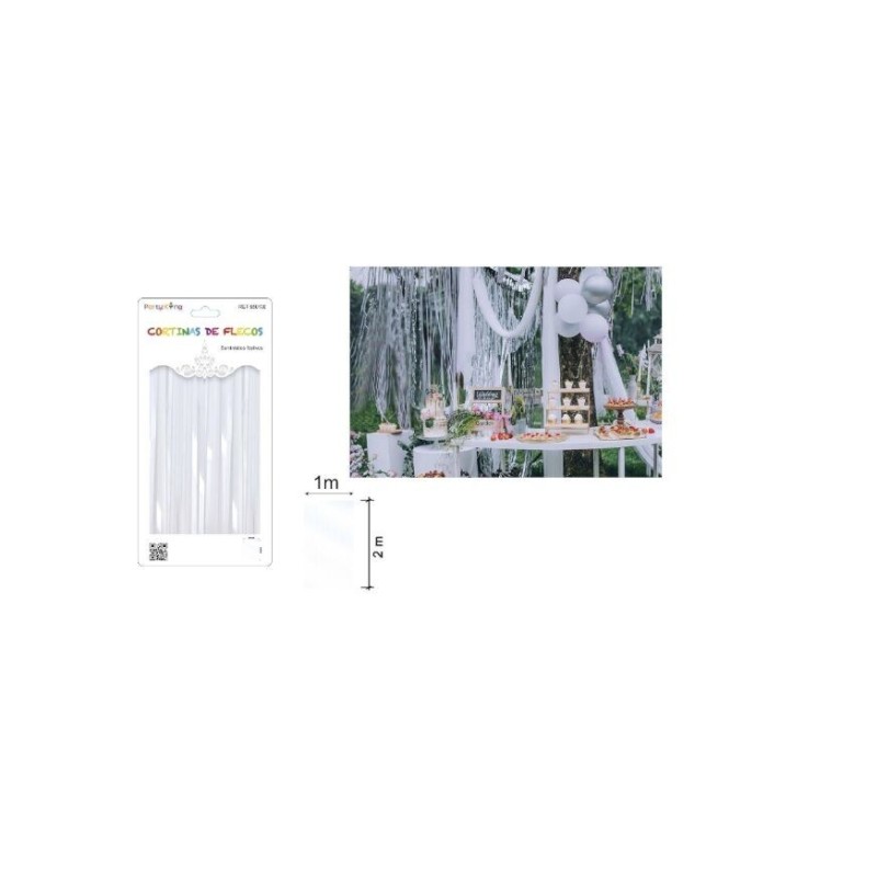 Cortina blanca fondos decoracion 1x2 metros