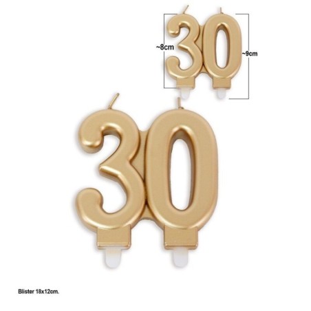 Vela-numero-30-junta-en-oro-8-cm-8435127614601-61460