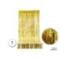 Cortina flecos oro brillo 1x2 metros