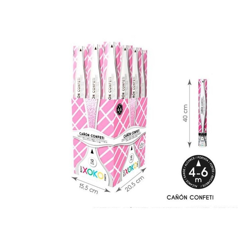 Cañon confeti rosa revelacion sexo 40 cm