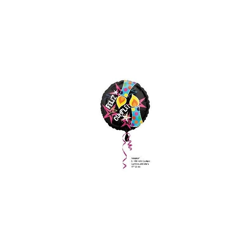 Globo feliz cumpleaños velas y estrellas 18 45 cm