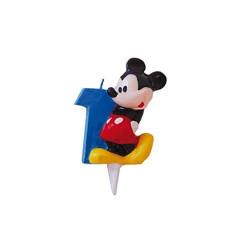 Vela mickey nº 1 tarta cumpleaños