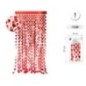 Cortina flecos roja corazones 1x2 metros san valentin