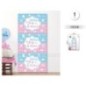 Cortina flecos cuadrados revelacion sexo bebe 1x2 m