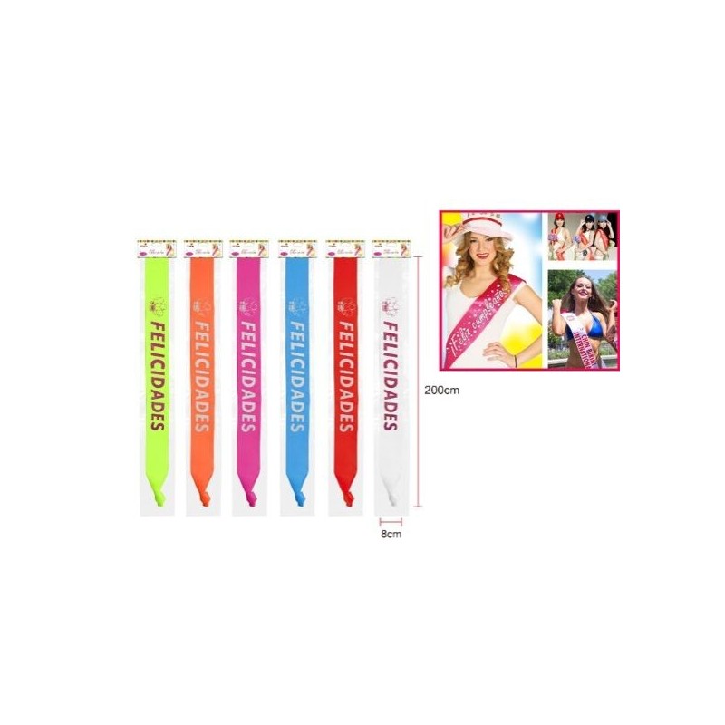 Banda felicidades 200 cm colores surtidos