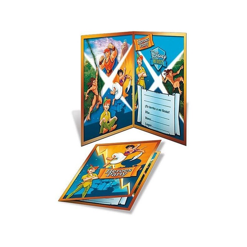 Invitaciones cumpleaños heroes disney