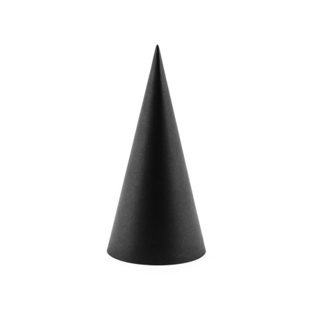 Sombreros fiesta negros y blancos 6 uds 21,5 cm