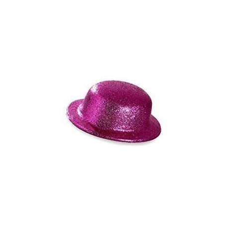 Bombin Fucsia con escarcha purpurina brillantina