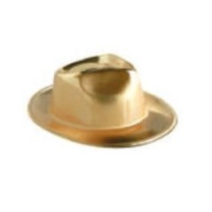 Sombrero vaquero oro plastico unidad