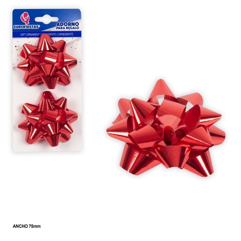 Lazo rojo automatico 2 uds 7,5 cm