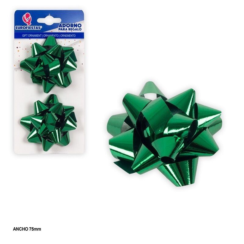 Lazo verde automatico 2 uds 7,5 cm