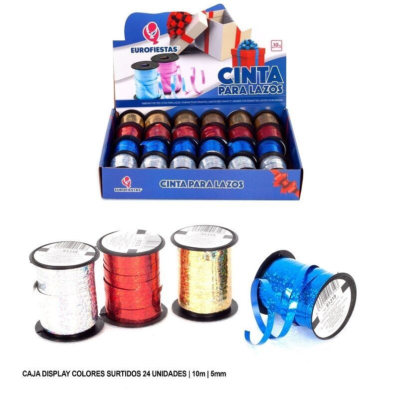 Lazo regalo metalico 50 cm unidad 10 metros x5 mm