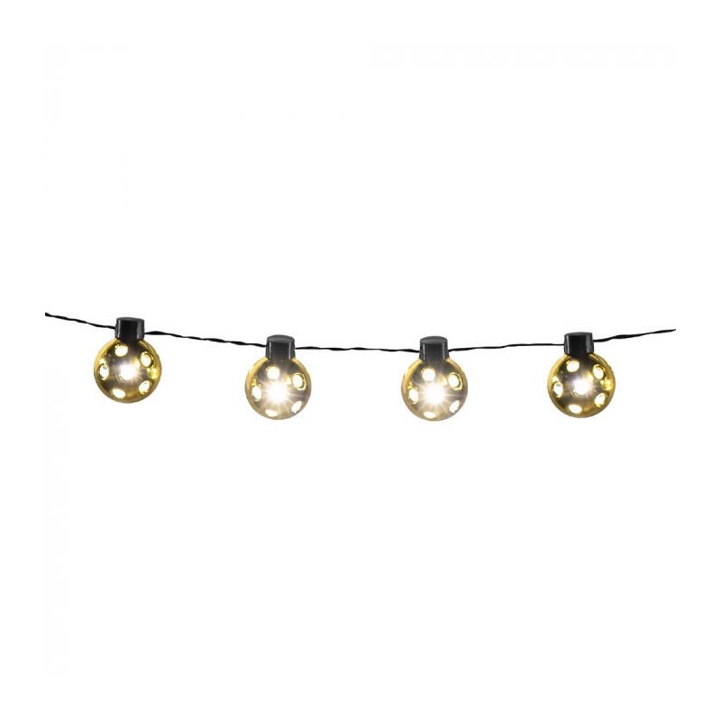Guirnalda luces bola dorada 140 cm