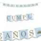 Guirnalda Feliz cumpleaños azul blanco 5 metros