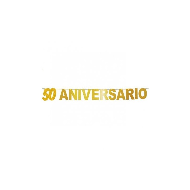 Guirnalda 50 aniversario oro