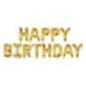 Letras Happy birthday en globo 340x35 cm oro