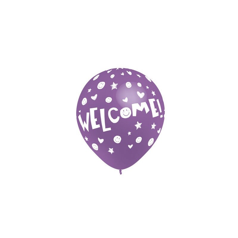Globos Welcome 8 uds latex