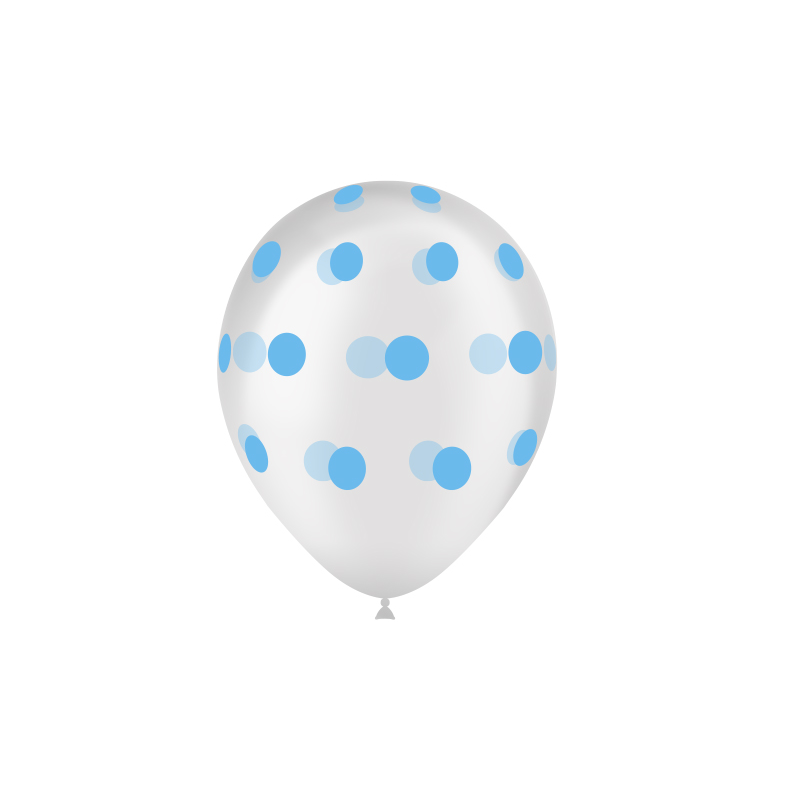 Globos transparentes lunares azules 8 uds 30 cm