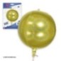 Globo redondo 3d oro purpurina 60 cm