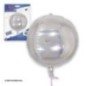 Globo redondo 3d plata purpurina 60 cm