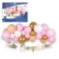 Set arco globos oro y rosa cumpleaños 30 uds