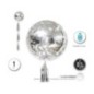 Globo burbuja confeti plata 50 cm borla flecos 1 ud