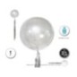 Globo burbuja purpurina plata 50 cm borla flecos 1 ud