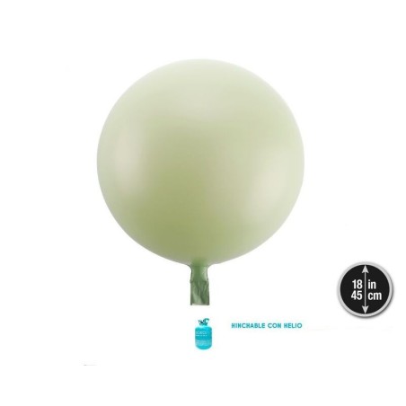 Globo-Burbuja-Verde-Manzana-45-cm-helio-o-aire-8433584585113-58511