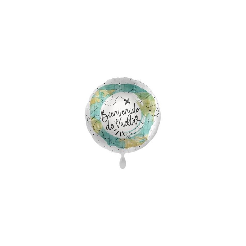 Globo Bienvenido vuelta 43 cm helio o aire