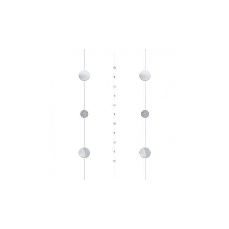 Tira plata decorativa globos 182 cm