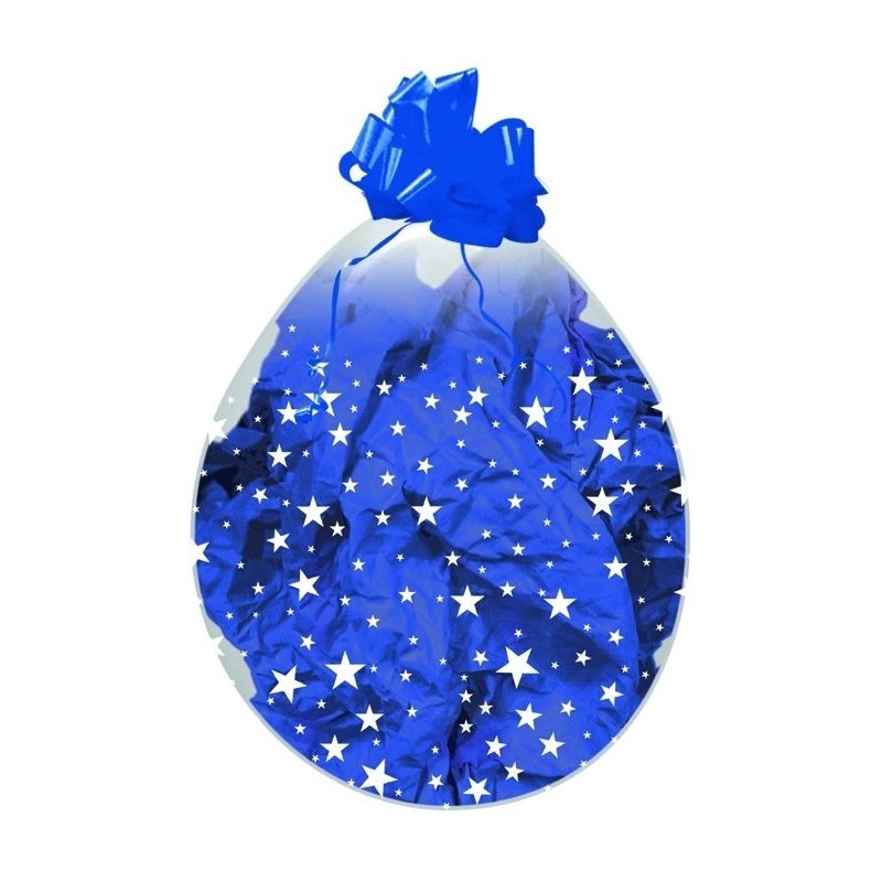 Globo Sempertex 18" 45 cm tranparente estrellas 6 uds