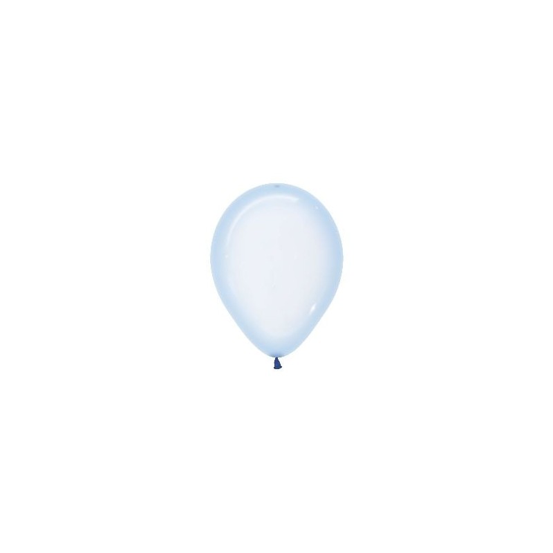 Globos cristal pastel azul 100 uds 12,5 cm