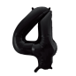 Globo helio numero 4 negro 86 cm foil
