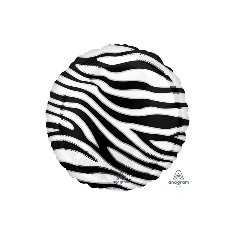 Globo zebra helio o aire 45 cm