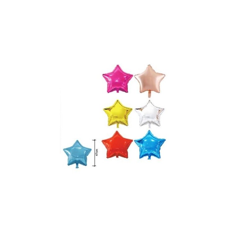 Globo estrella surtido 45 cm mylar unidad