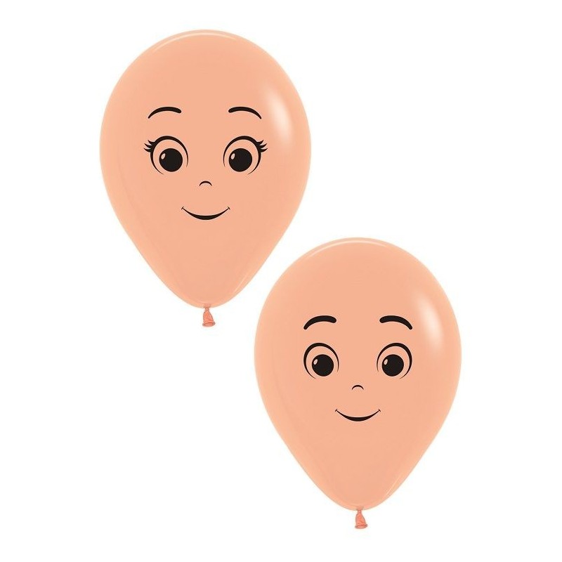 Globos Caras figuras con globos 12 uds 30 cm