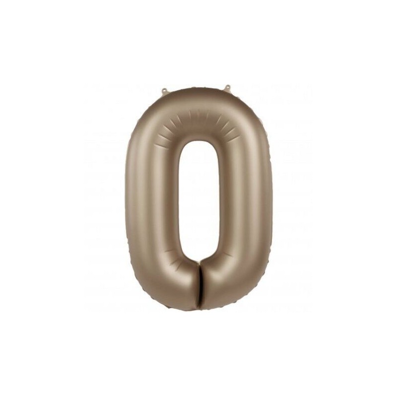 Globo Numero en oro mate 86 cm