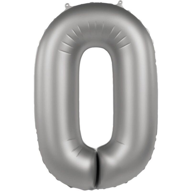 Globo numero plata mate 86 cm helio o aire