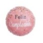 Globo feliz cumpleaños rosa 45 cm foil helio o aire