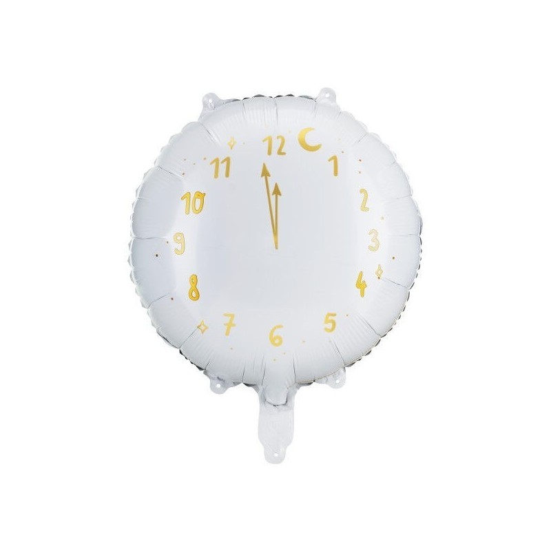 Globo Reloj nochevieja 45 cm helio o aire