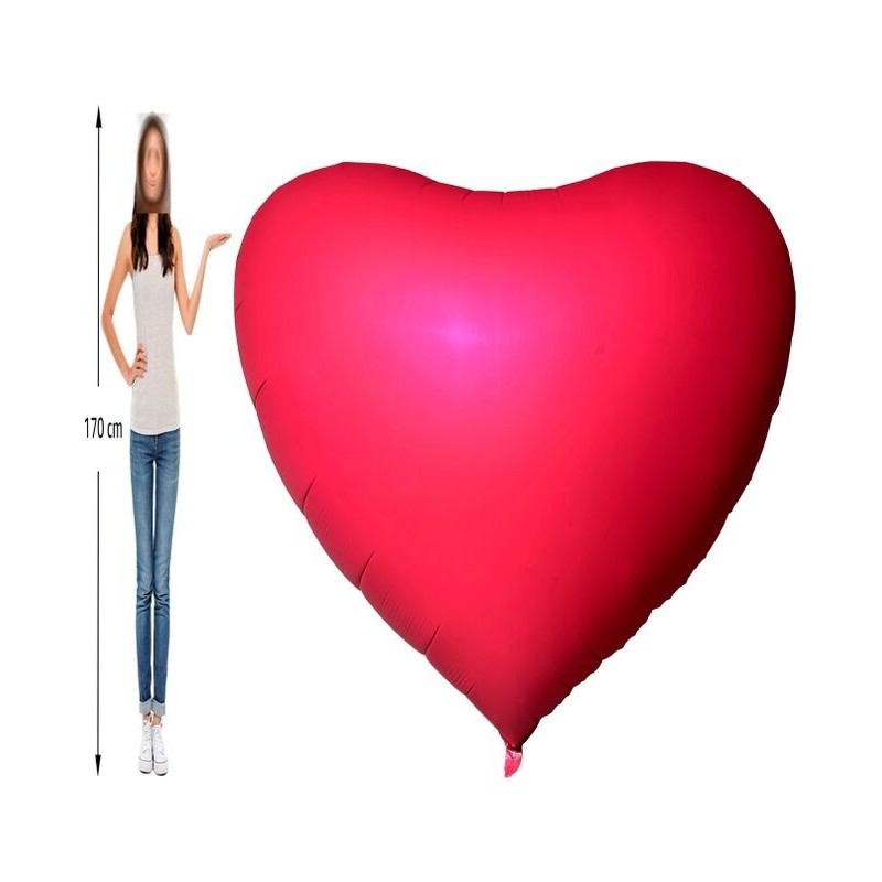 Globo corazon rojo gigante 170 cm 1 ud