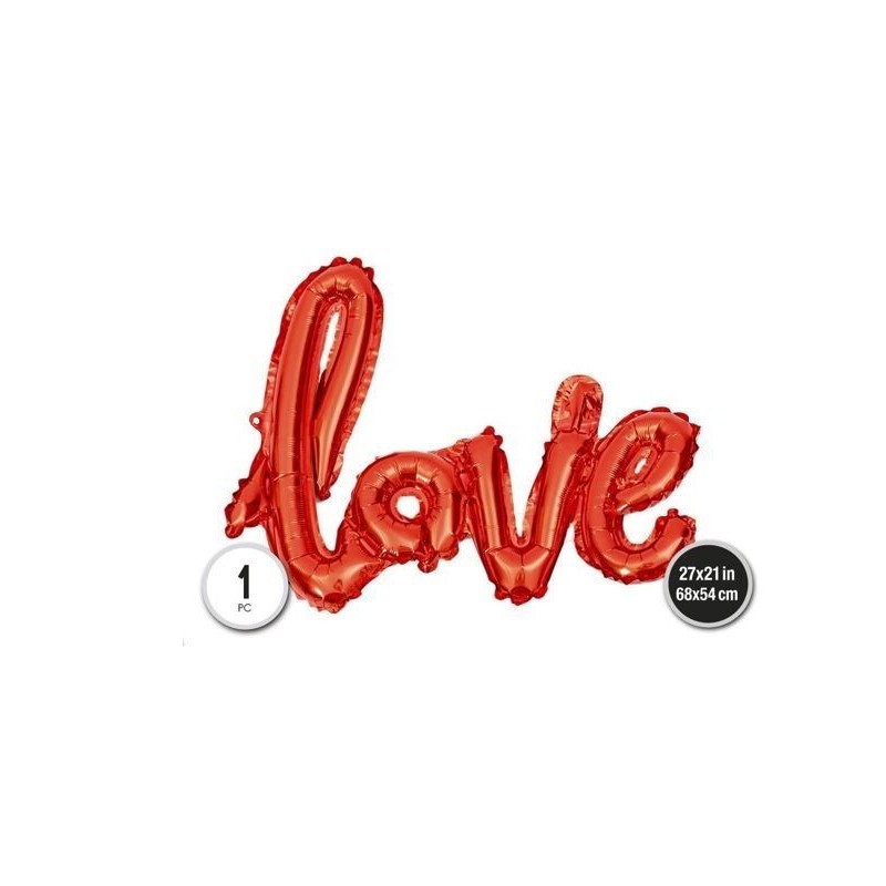 Globo Love rojo 68x54 cm aire