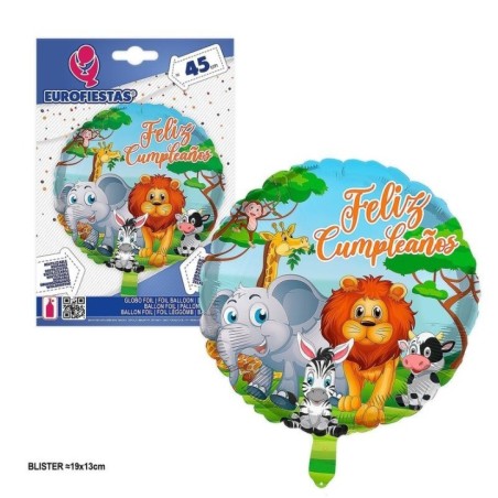 Globo-feliz-cumpleanos-animales-de-la-jungla-45-cm-8435127174242-17424