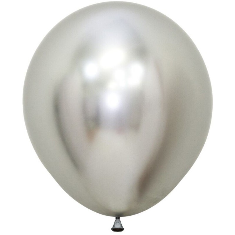 Globo Reflex Sempertex R18 plata 45 cm 15 UDS