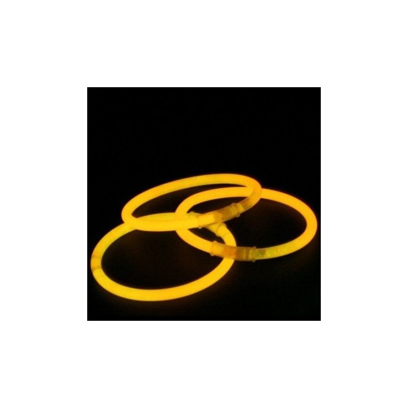 Pulseras glow 100 uds naranjas unicolor brillan en la oscuridad
