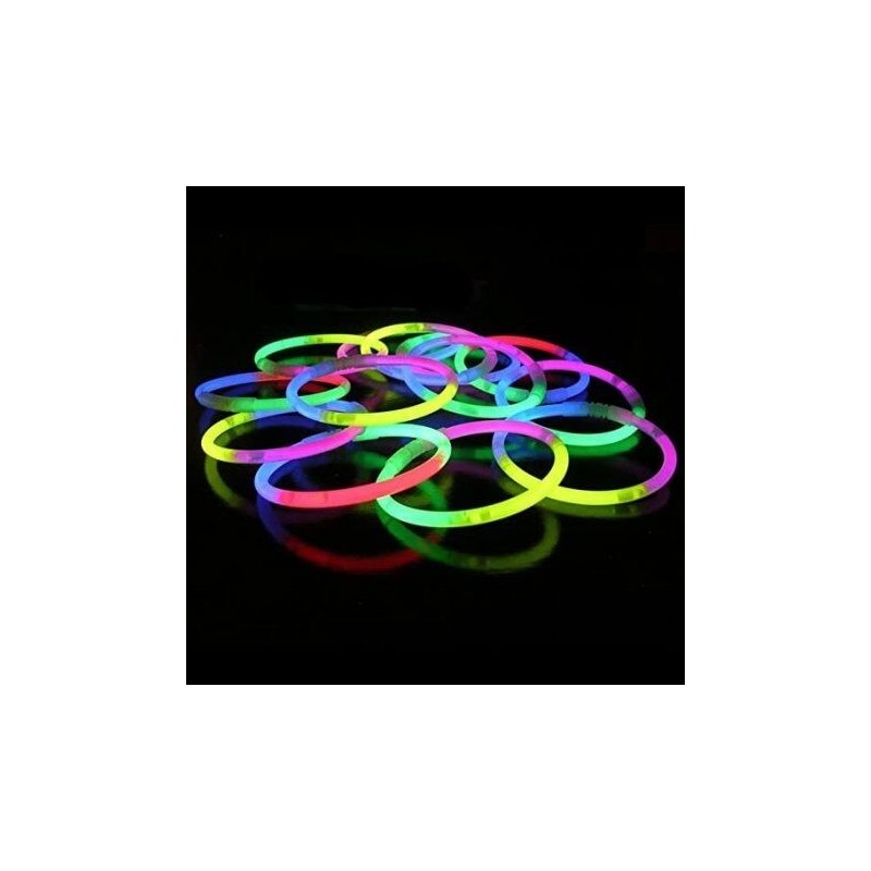Pulseras glow 100 uds tricolor brilla en la oscuridad